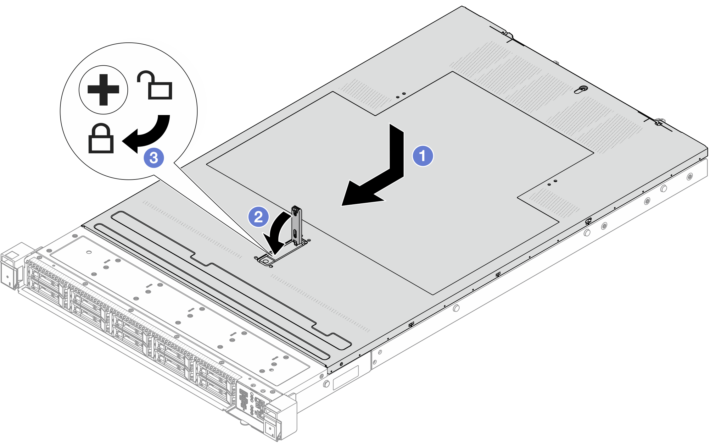 Top cover installation