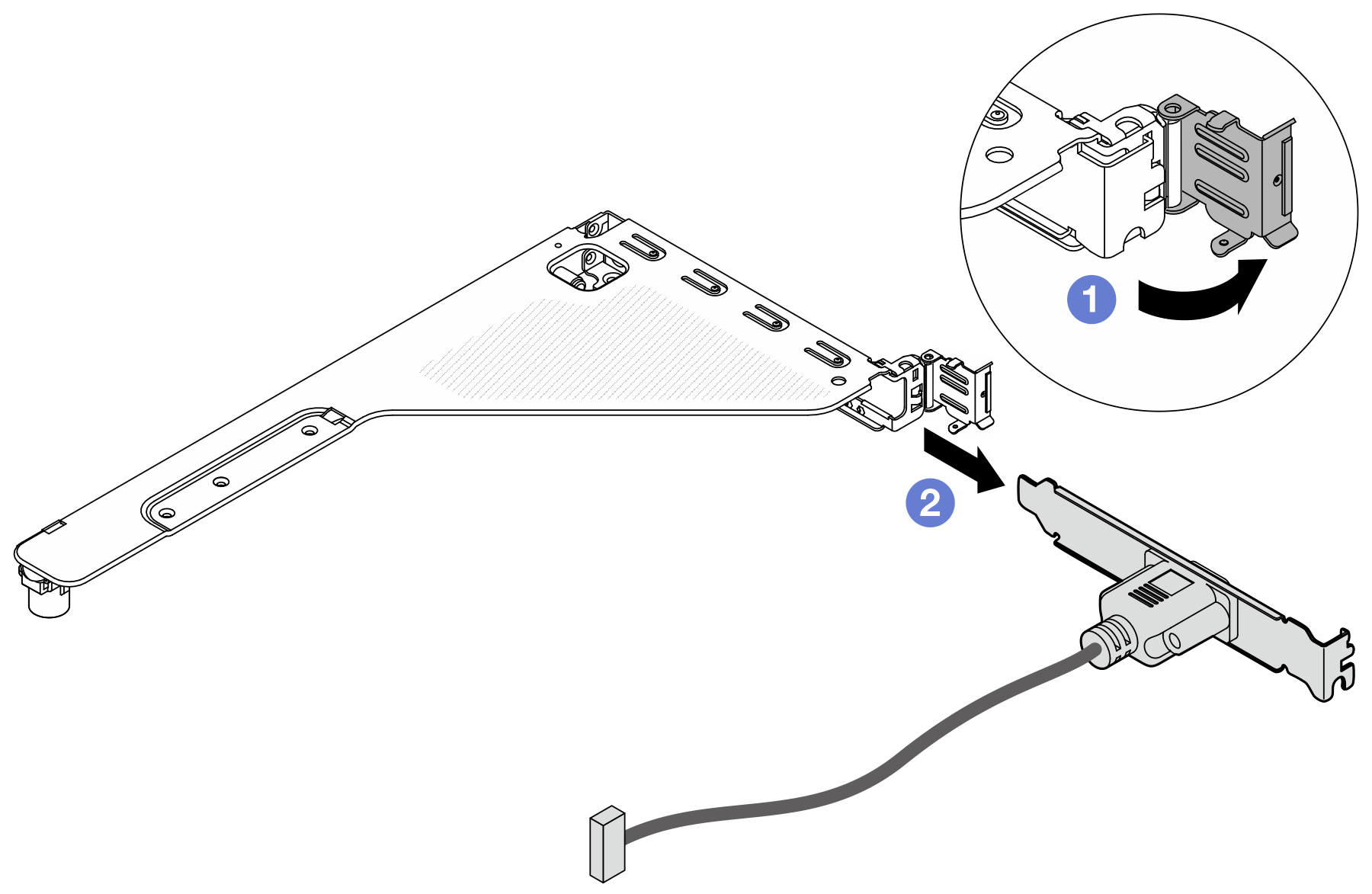 Removing the riser bracket