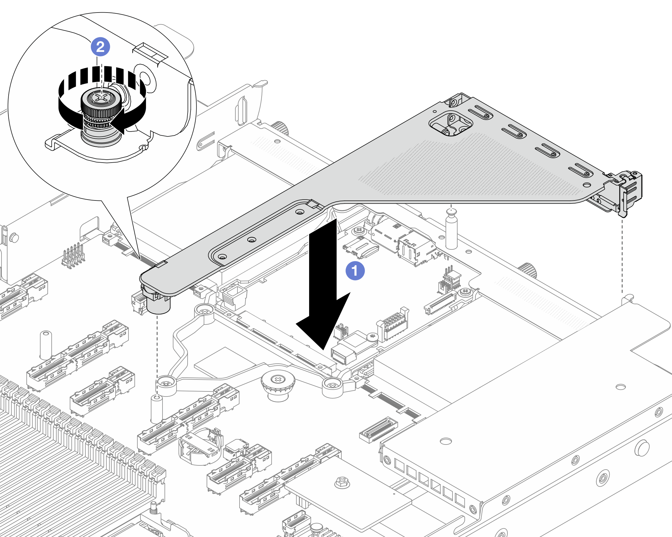 Installing the riser assembly