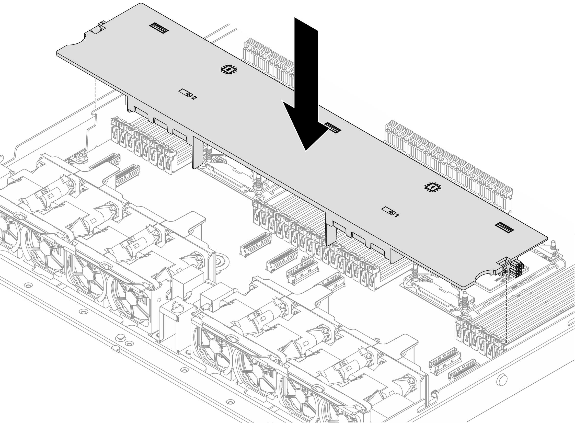 Air baffle installation