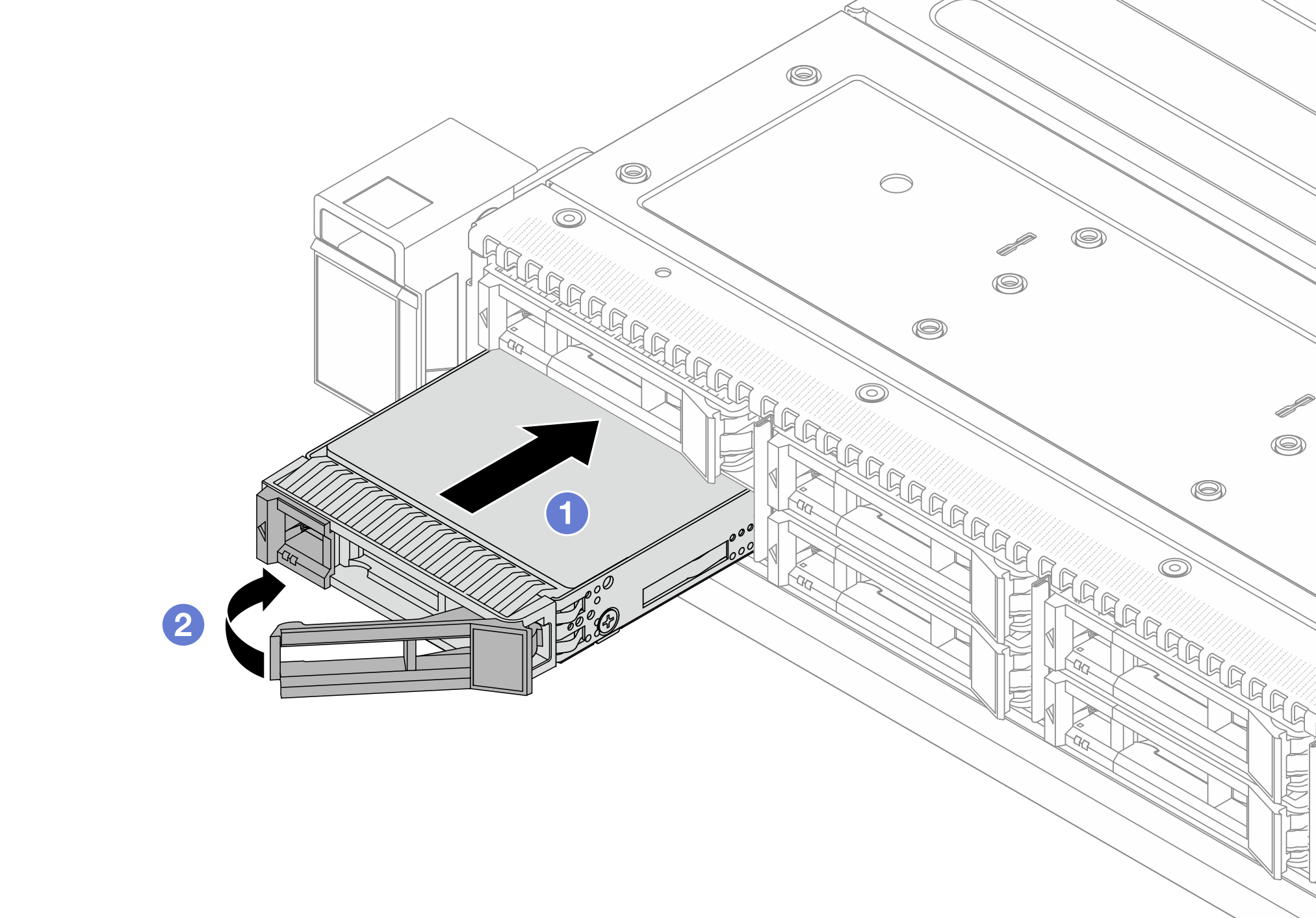 Hot-swap drive installation