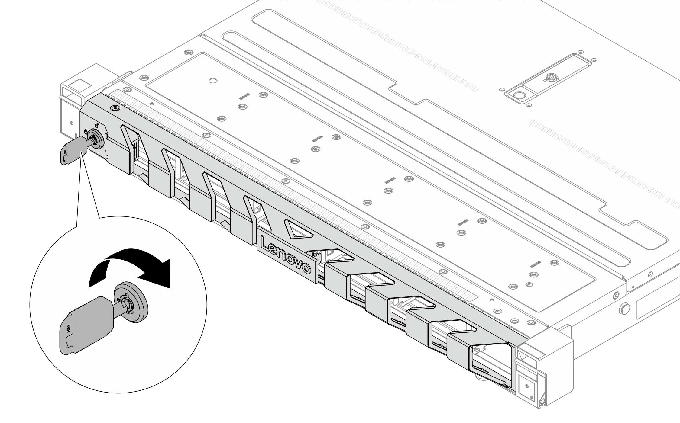 Unlocking the security bezel