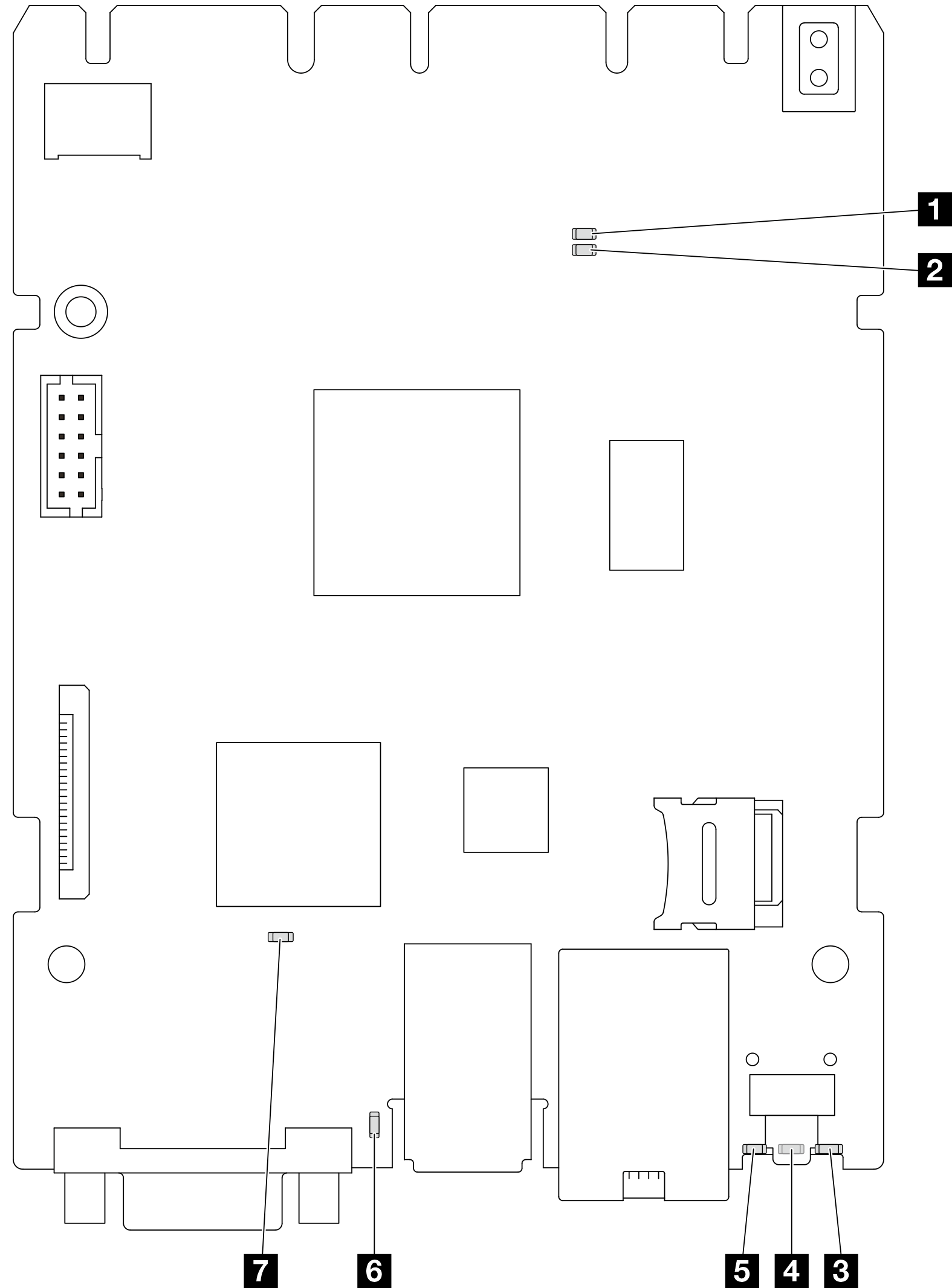 LEDs on the system I/O board