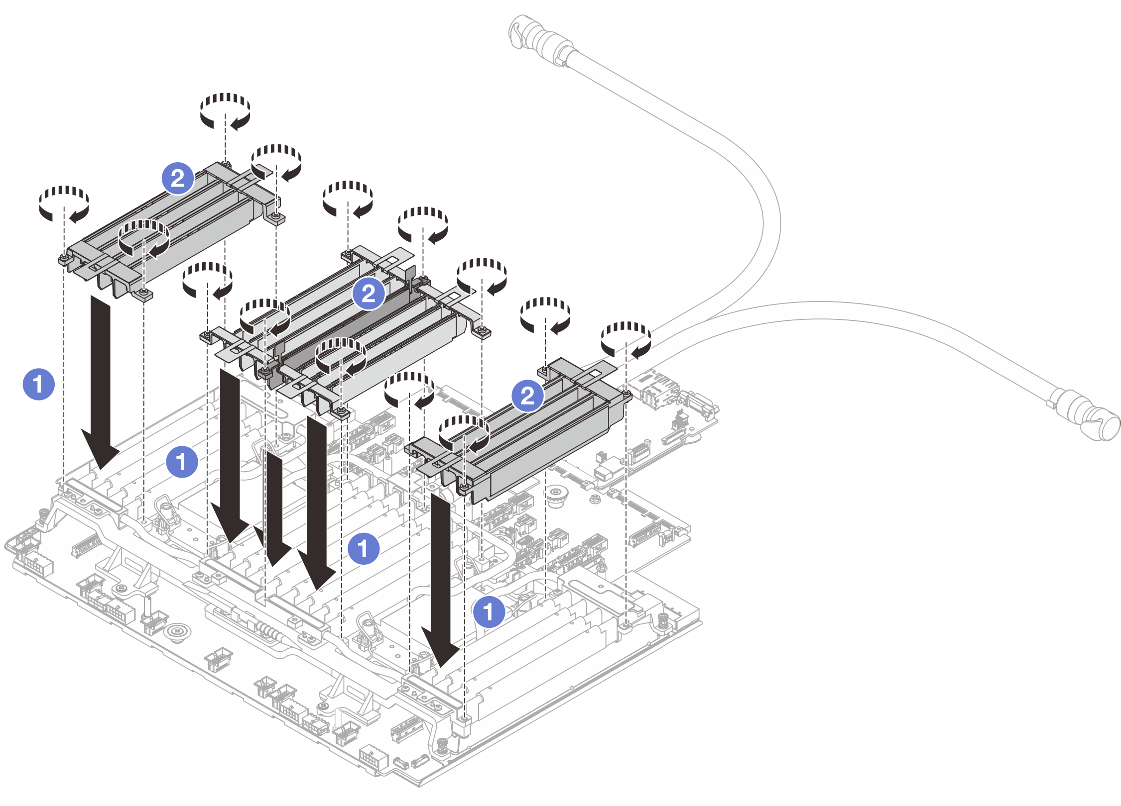 Memory module brackets installation