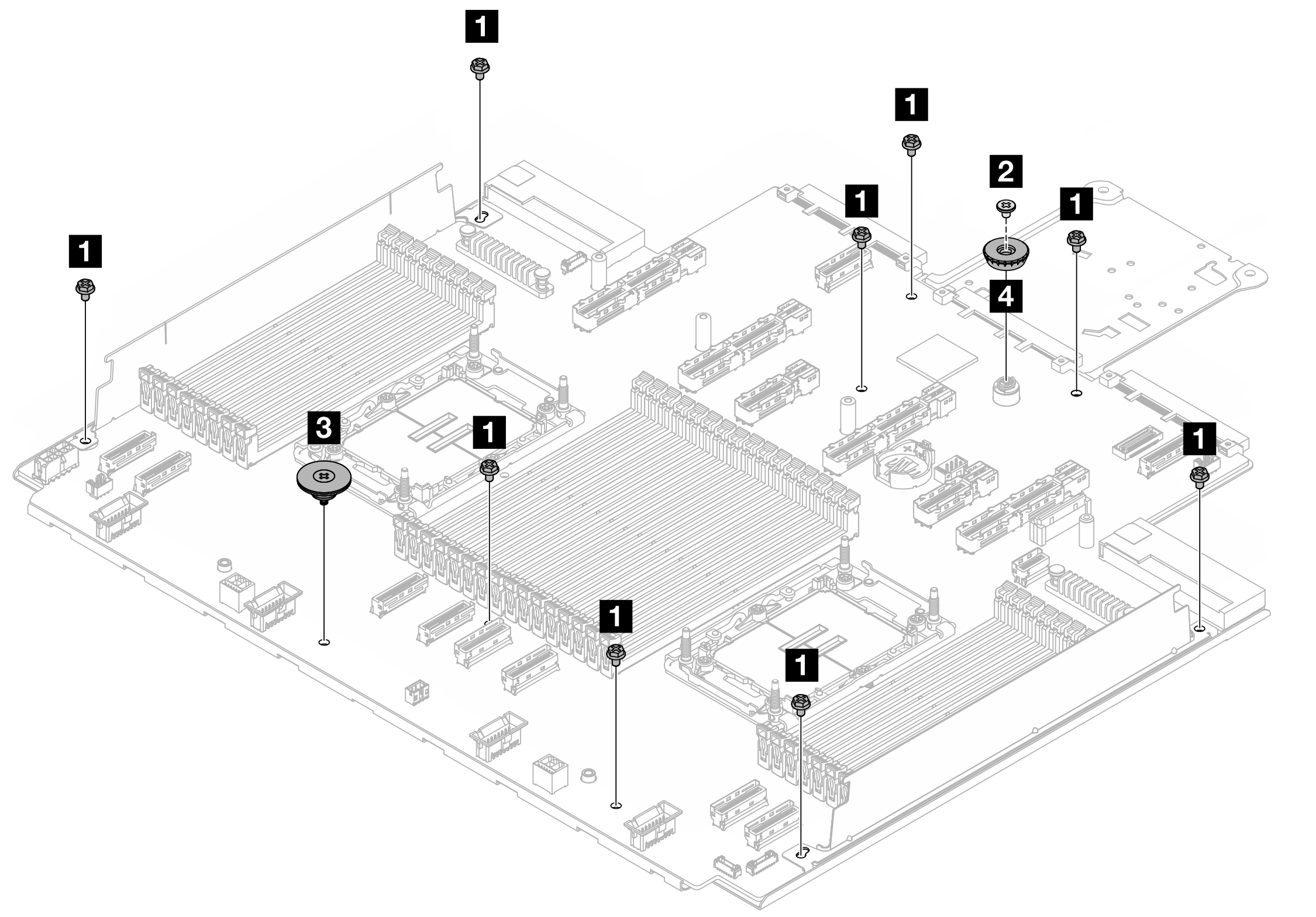 Loosening system board assembly screws