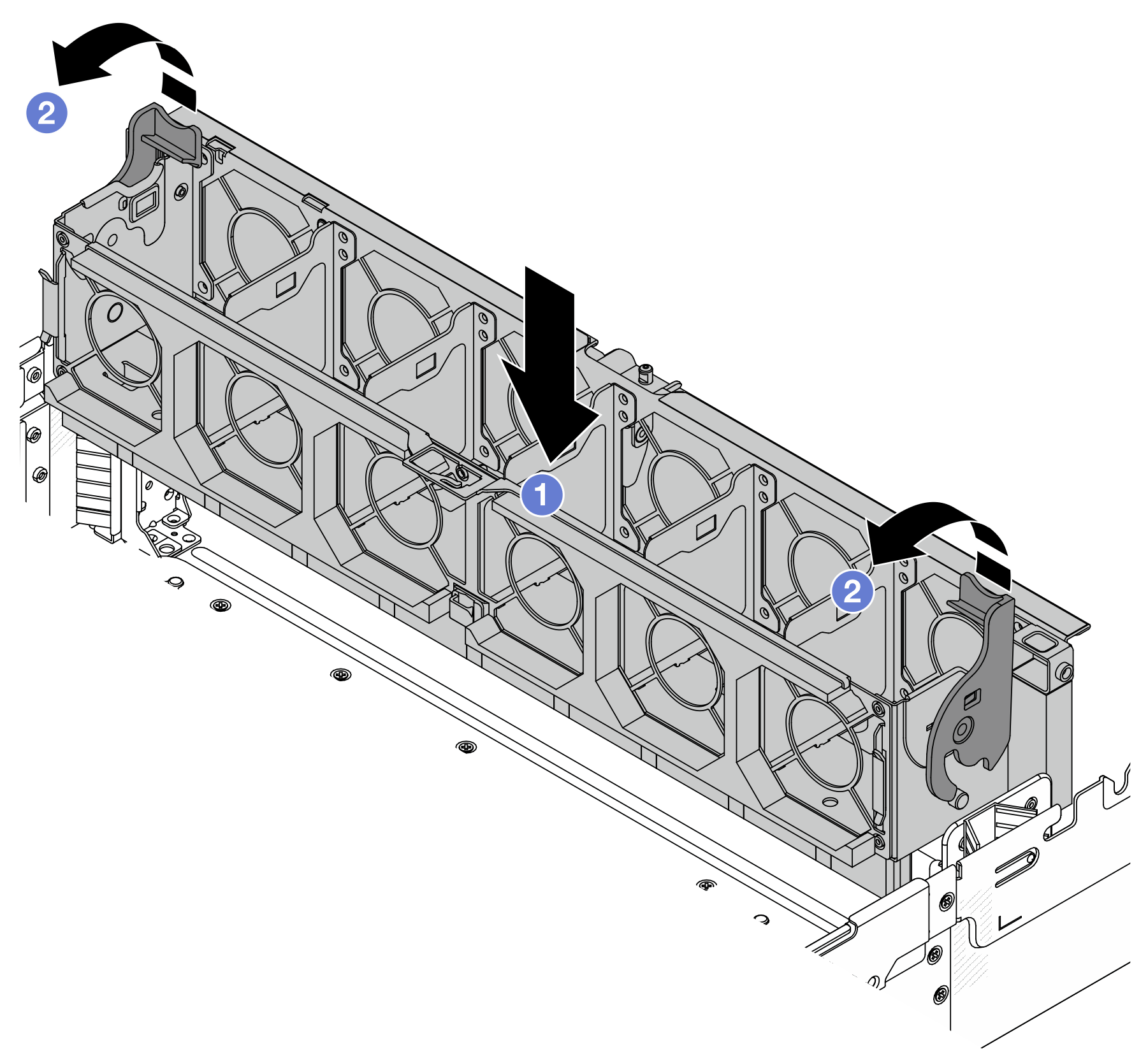 Installing the system fan cage