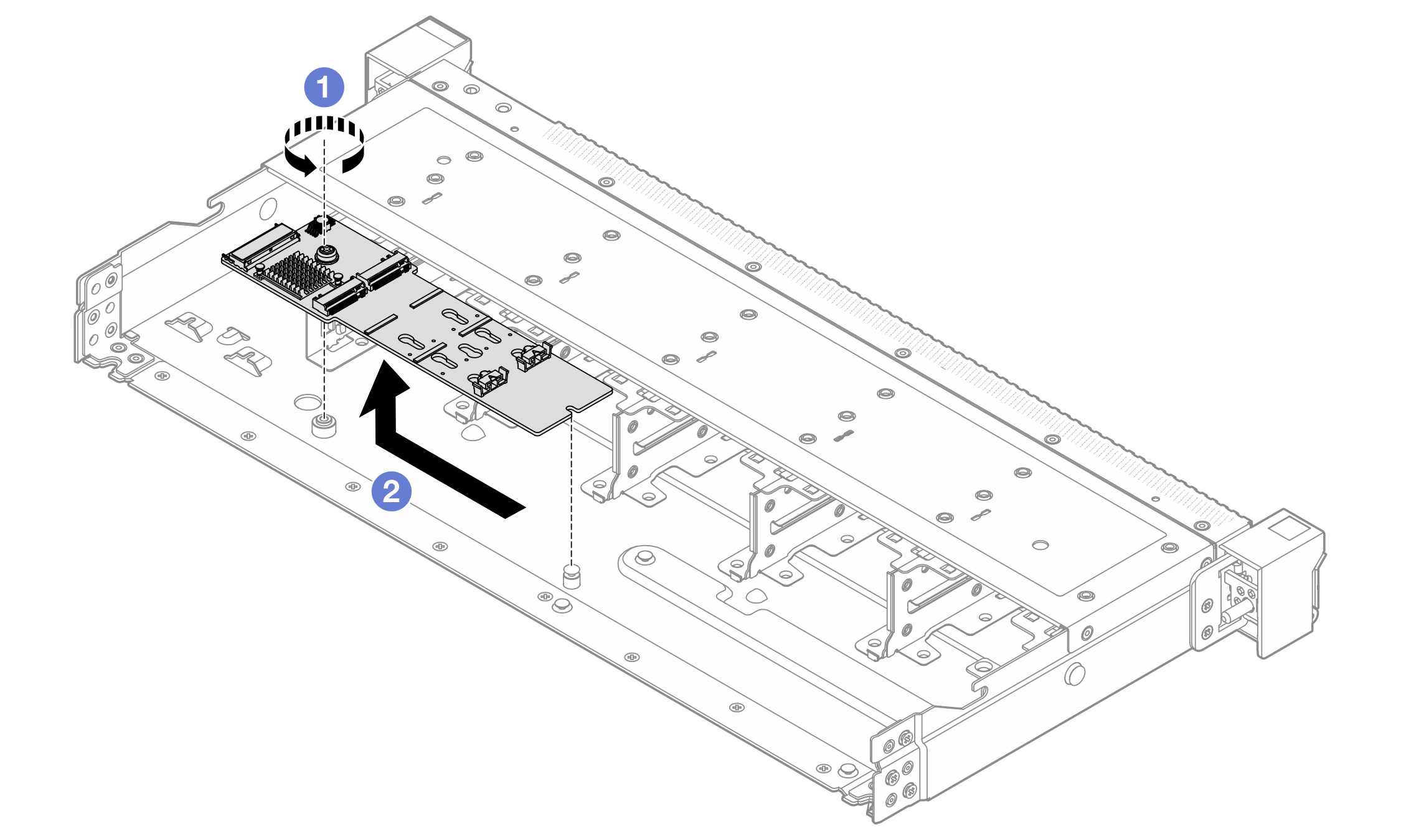 Removing the M.2 module from the chassis