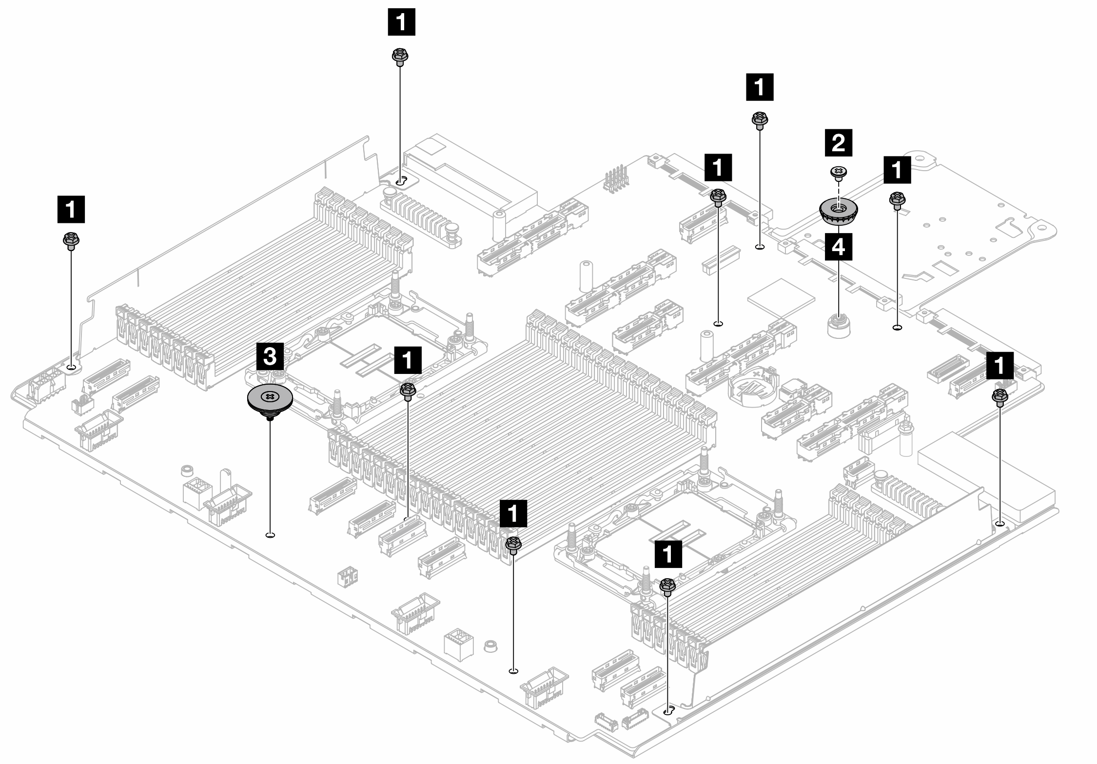 Loosening system board assembly screws