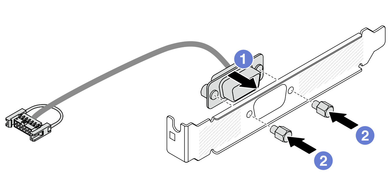 Assembling the serial port module