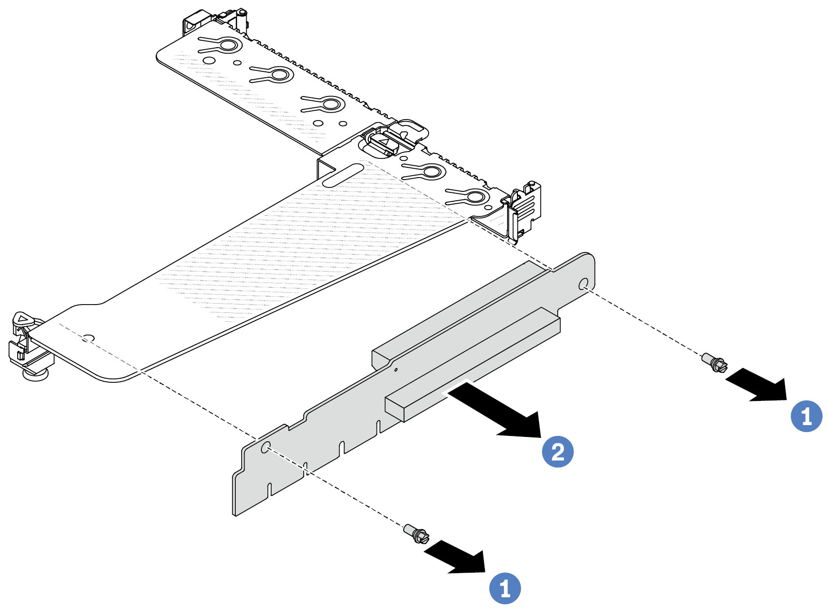 Riser card removal