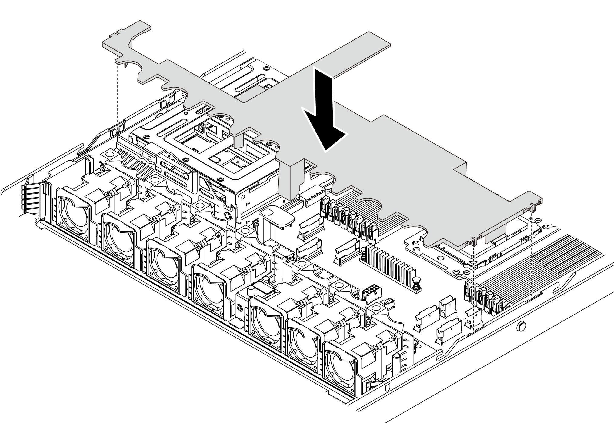 Air baffle installation