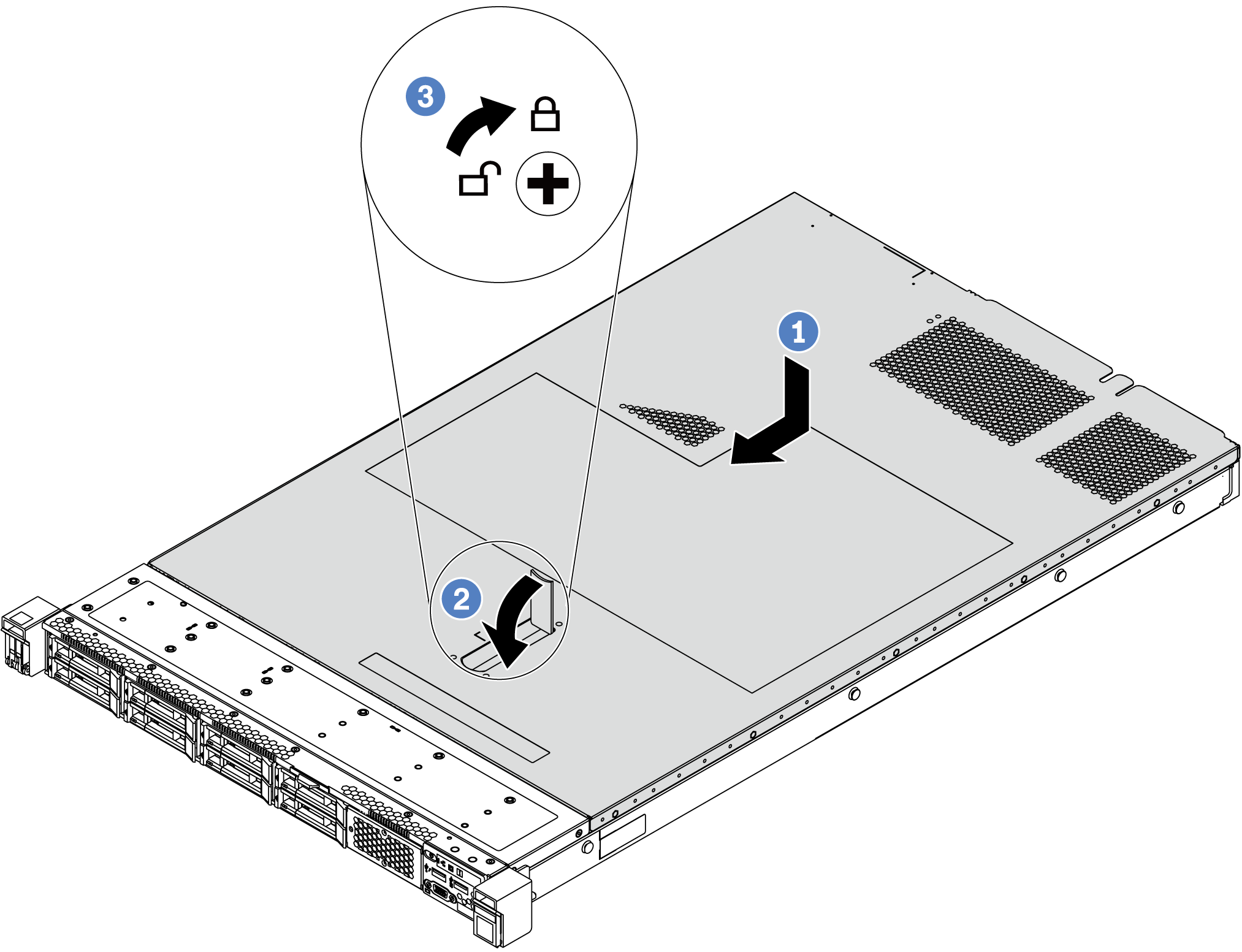 Top cover installation