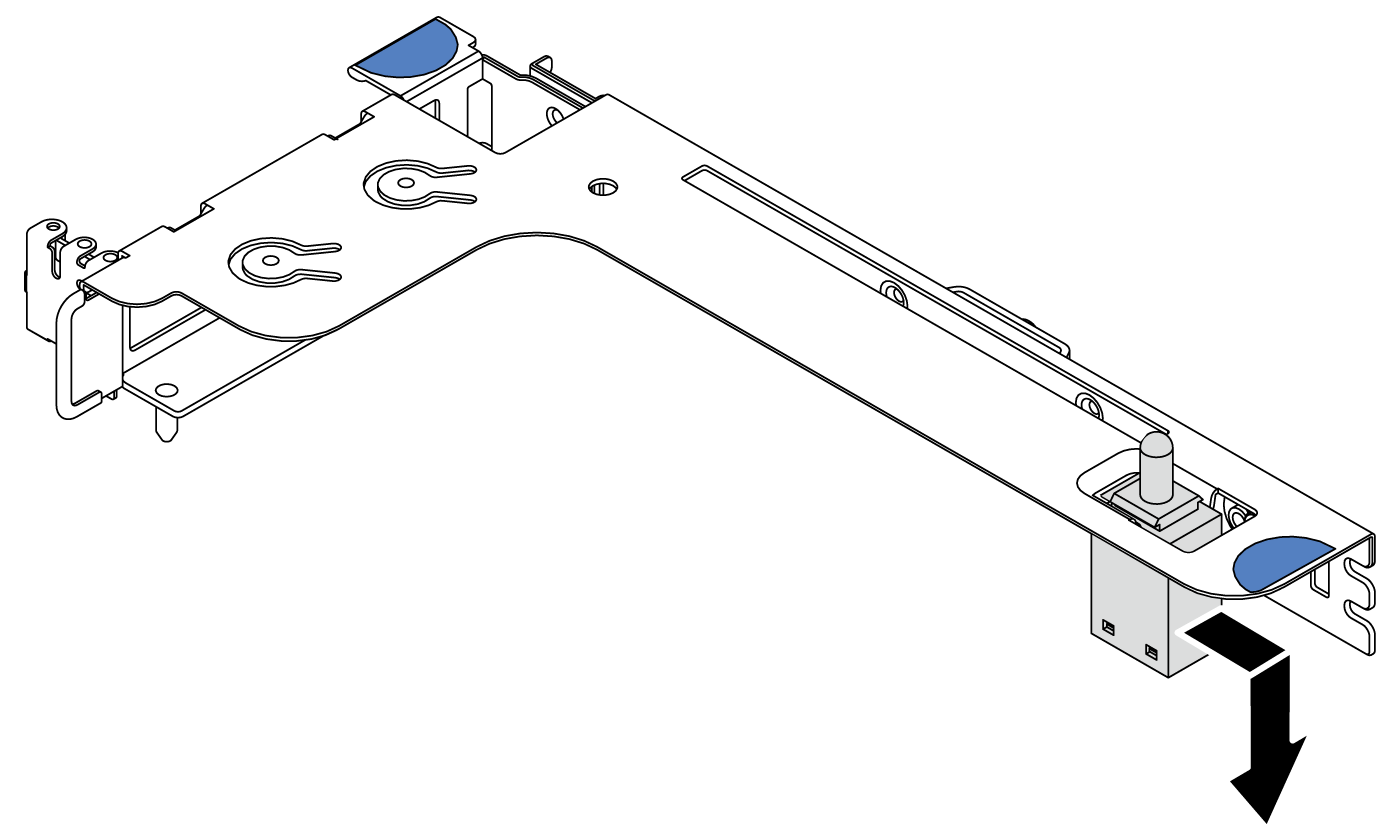 Remove the intrusion switch from the riser bracket