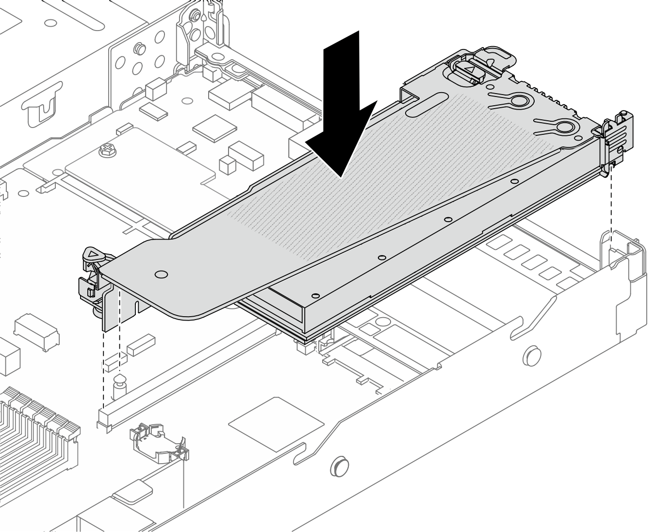 Installing the riser assembly