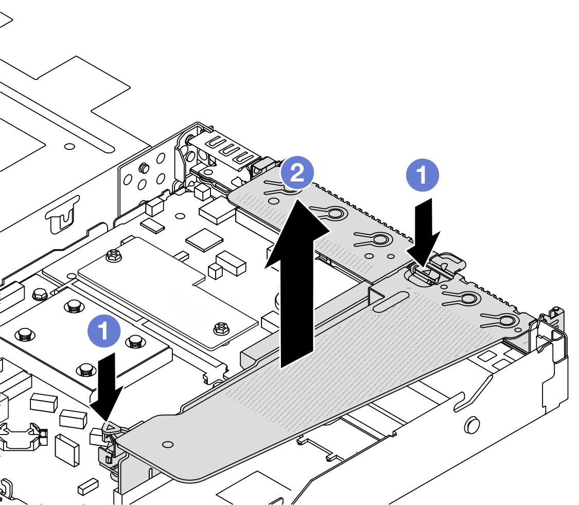 Rear riser bracket removal