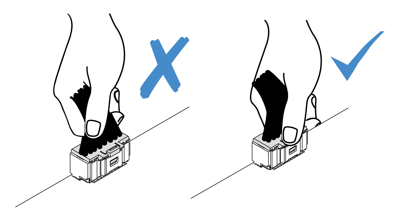Press the release tab and disengage the connector from the cable socket. Do not pull the cable using force.