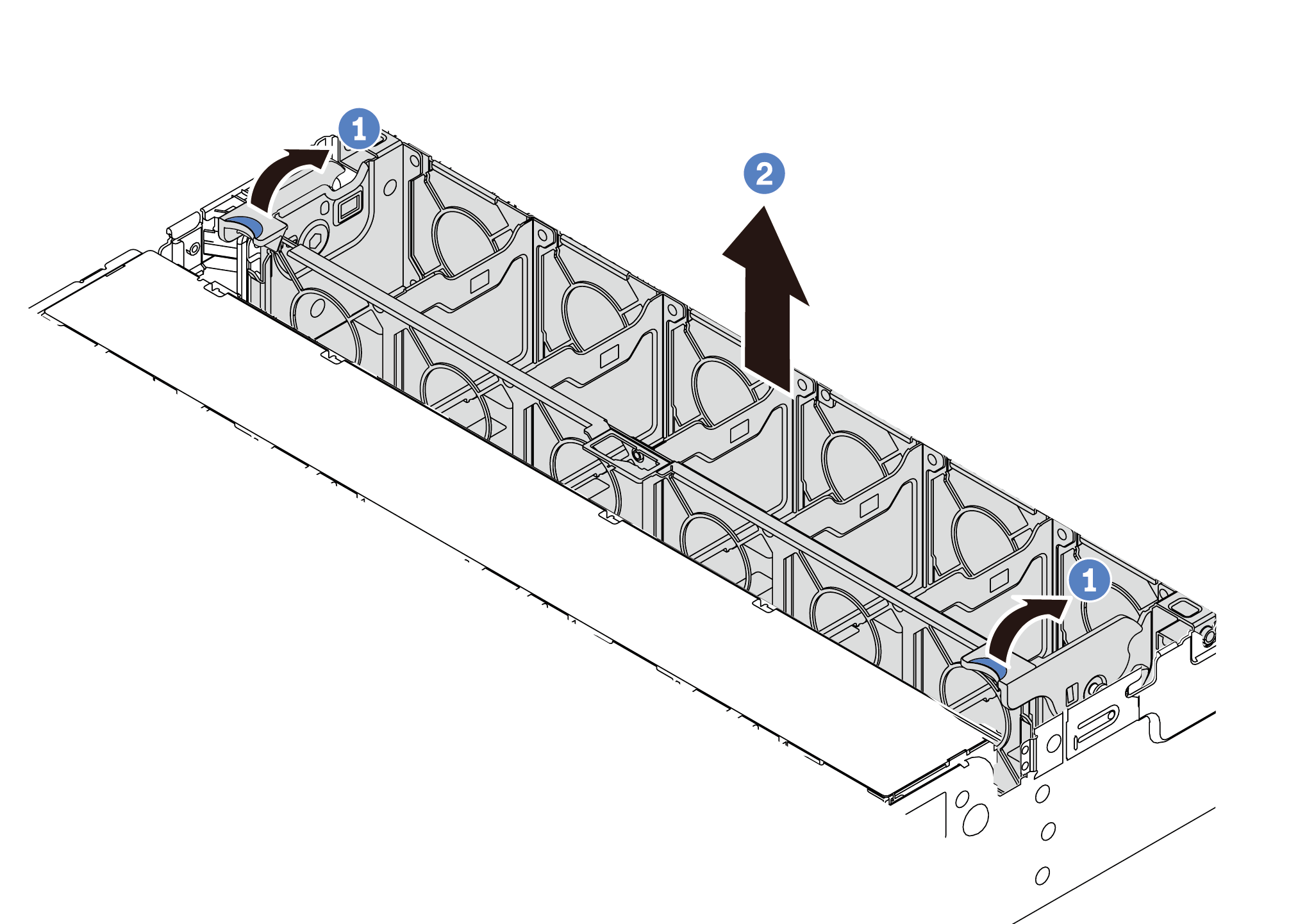 System fan cage removal