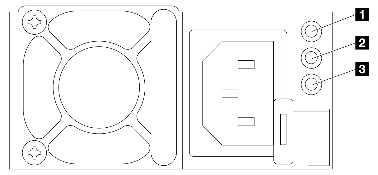 Power supply LEDs