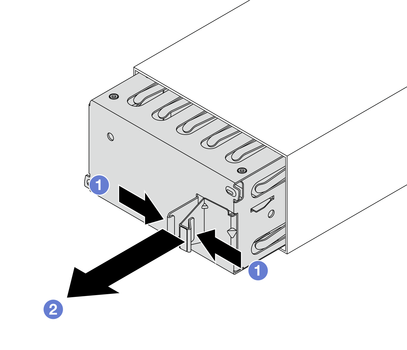 Removing the power-supply-unit filler