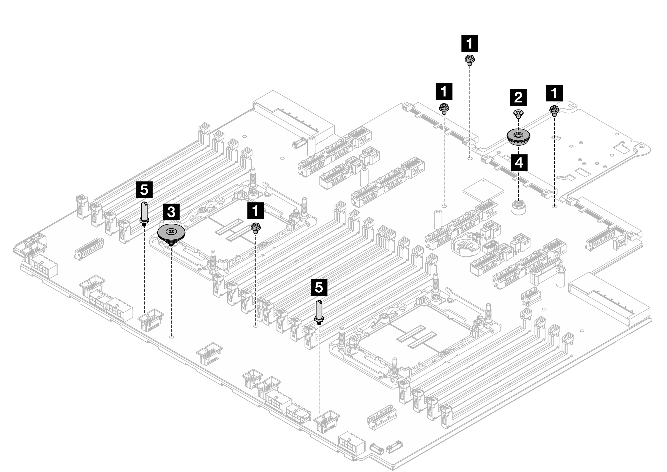 Loosening system board assembly screws