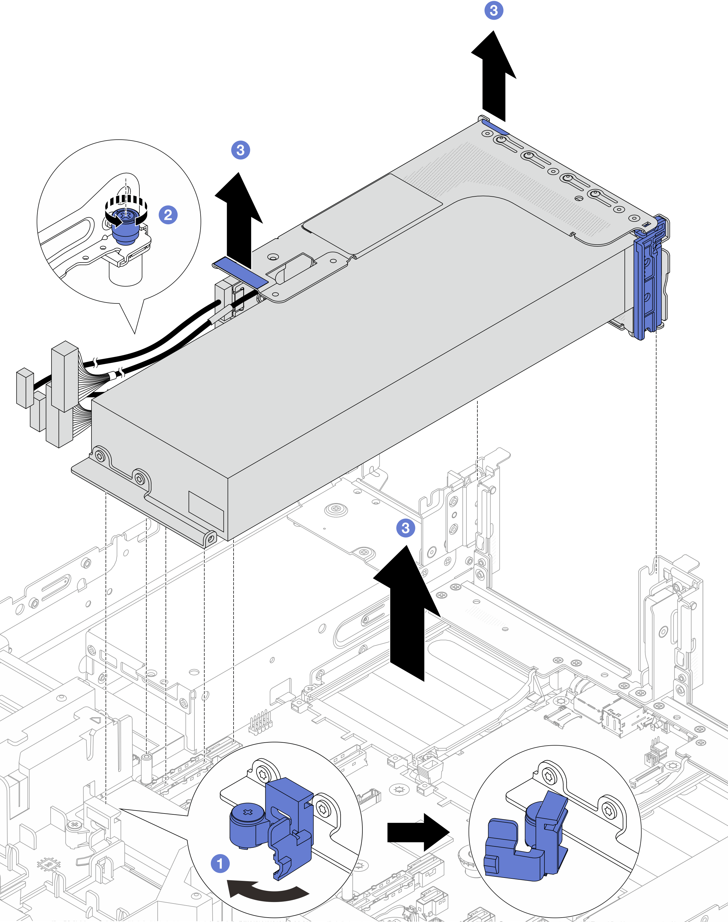 Removing the riser assembly