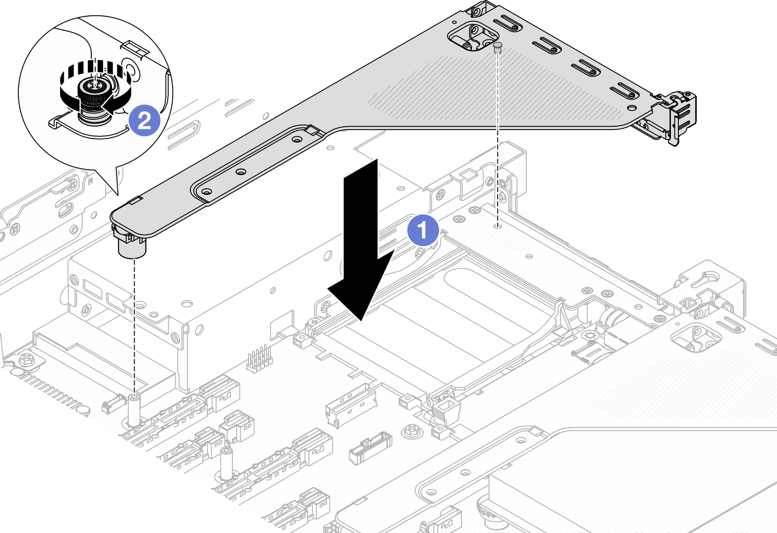 Installing the riser assembly