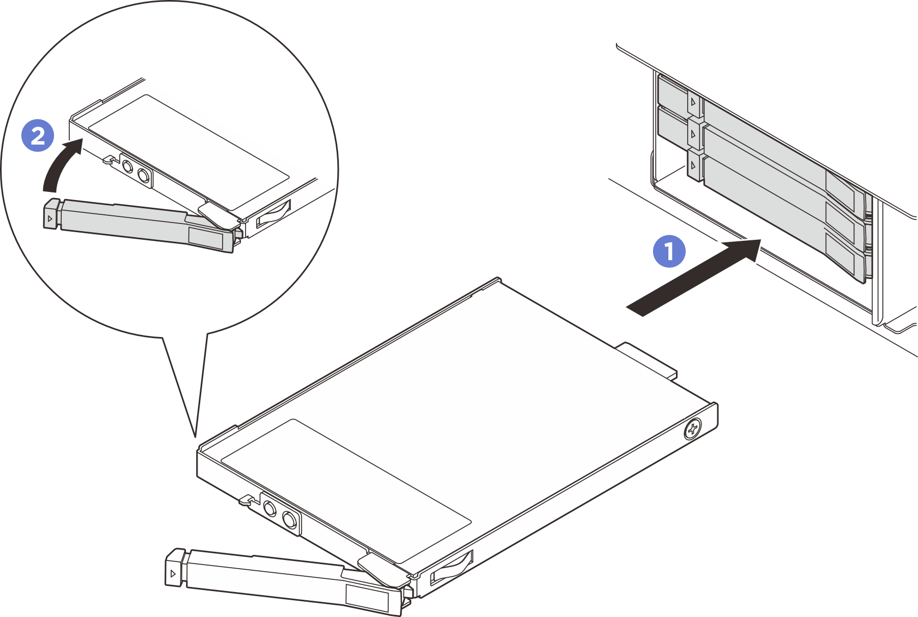 Installing an E3.S hot-swap drive