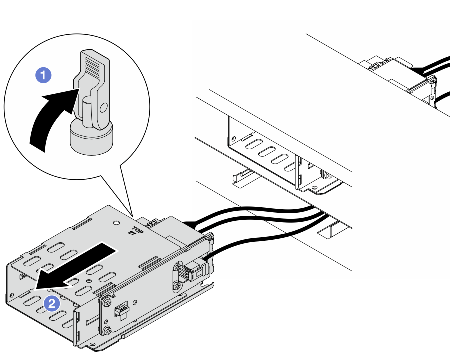 Removing the E3.S 2T cage