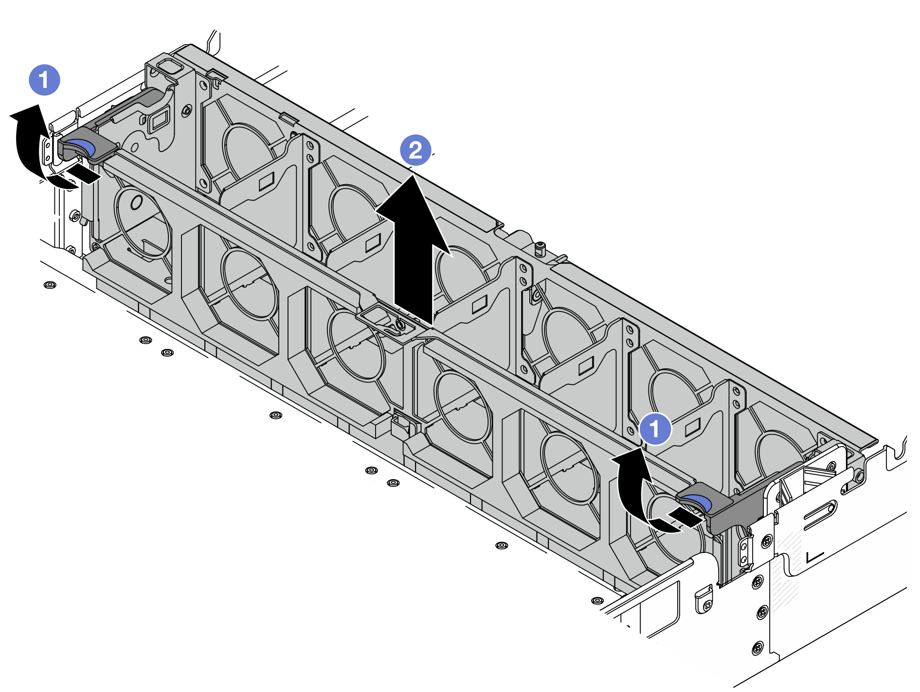 Removing the system fan cage