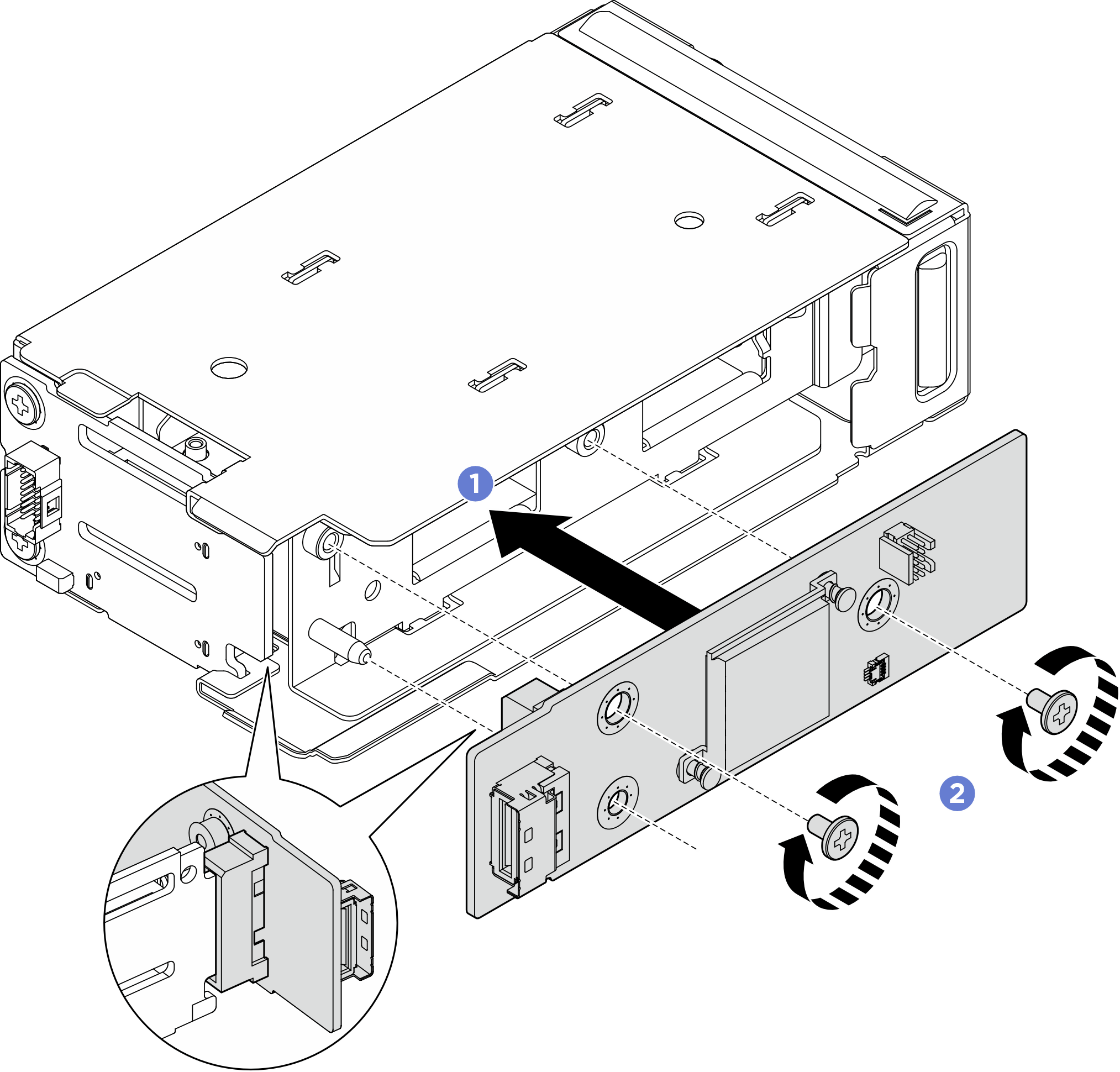 Installing the front M.2 controller board