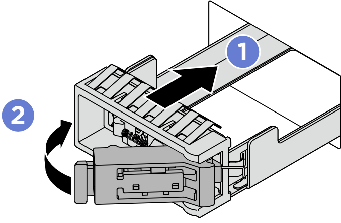 Installing an M.2 drive tray