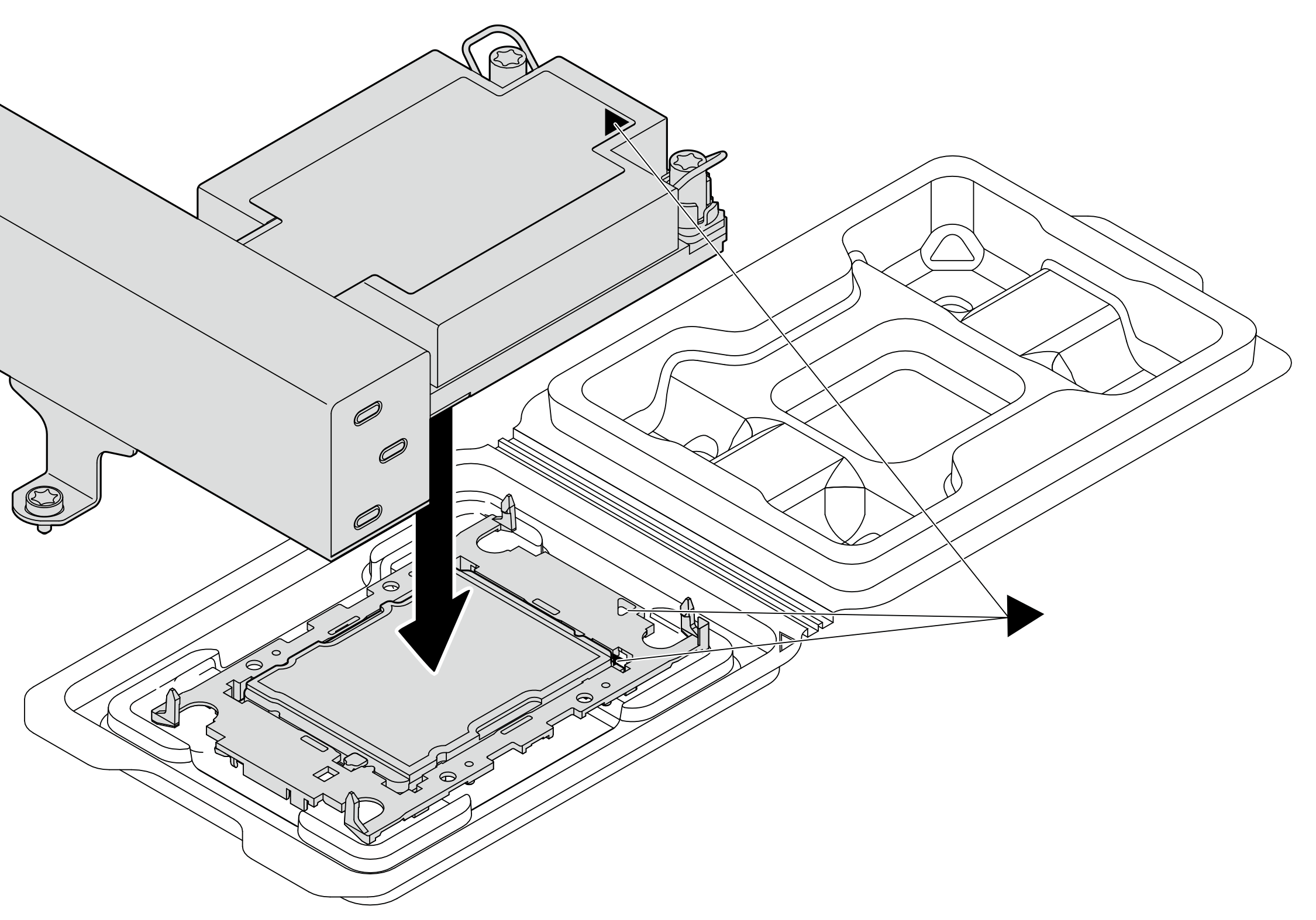 Assembling the PHM with processor in shipping tray