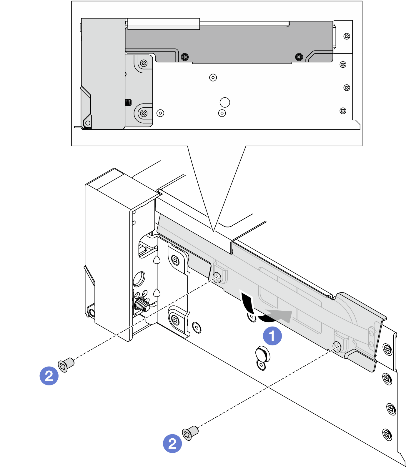 Installing the cable retainer