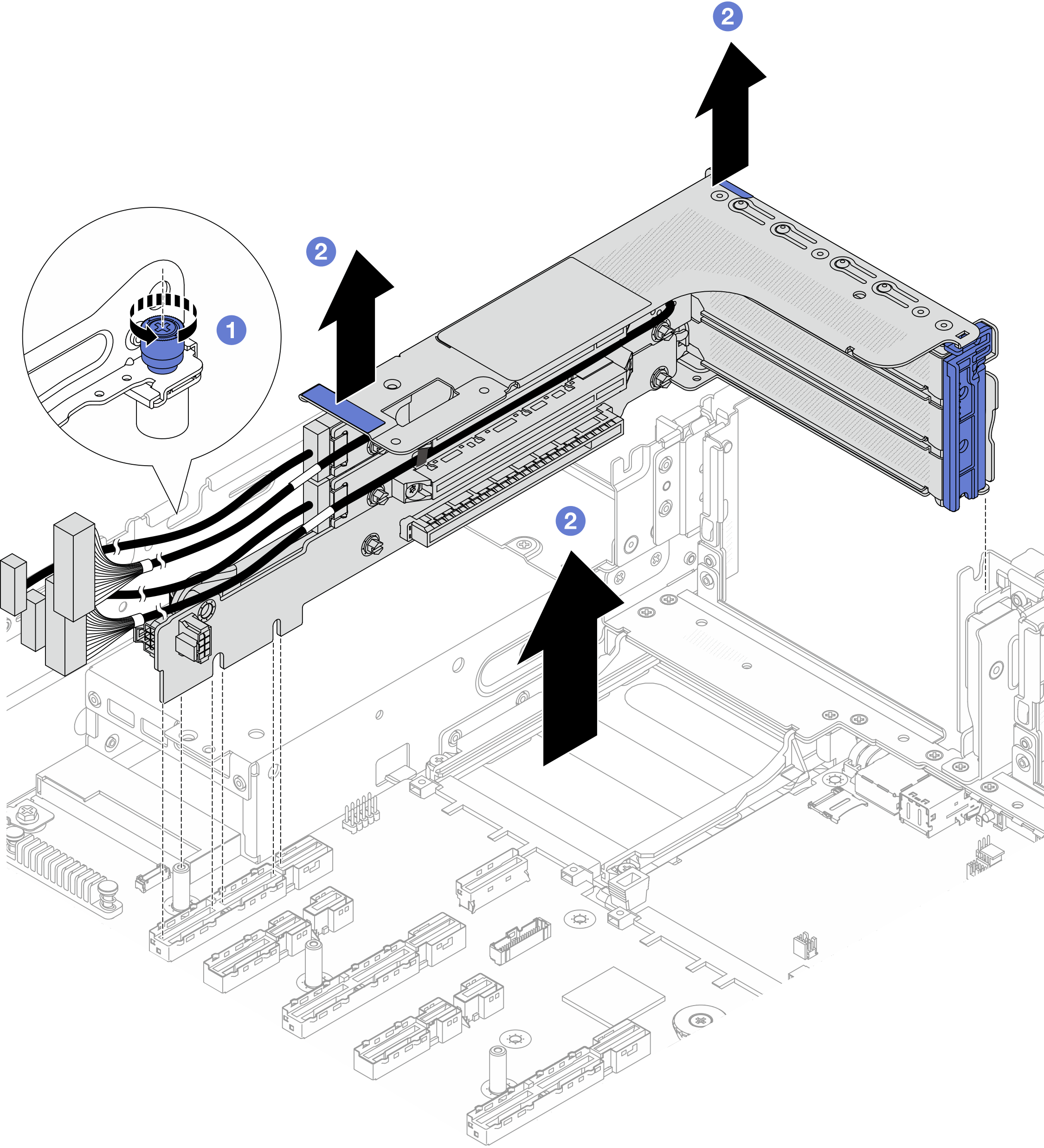 Removing the 3FH riser assembly