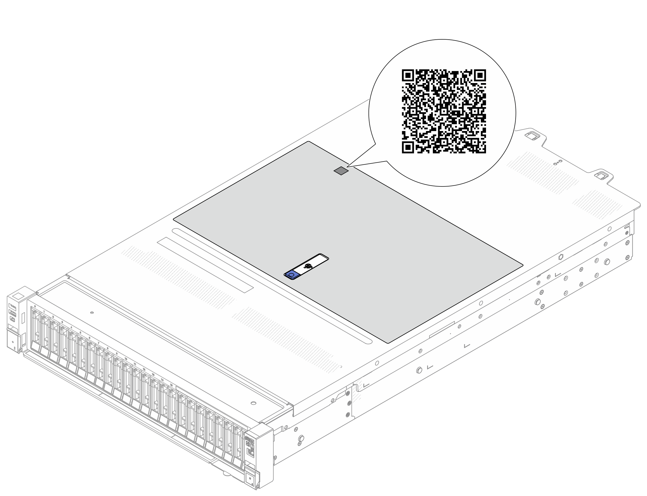 Service label and QR cod