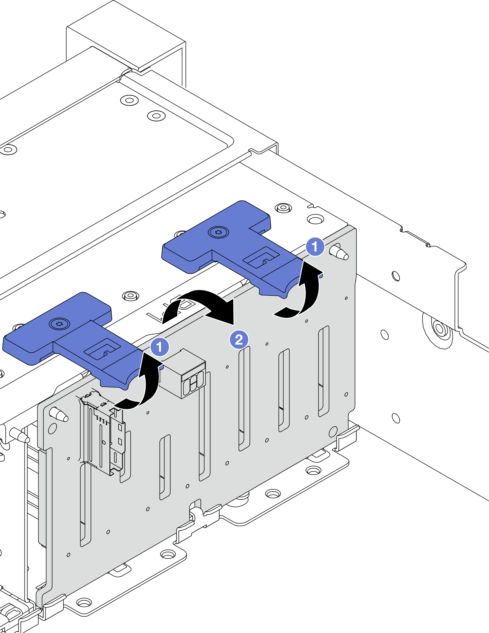 Removing the front 2.5-inch drive backplane