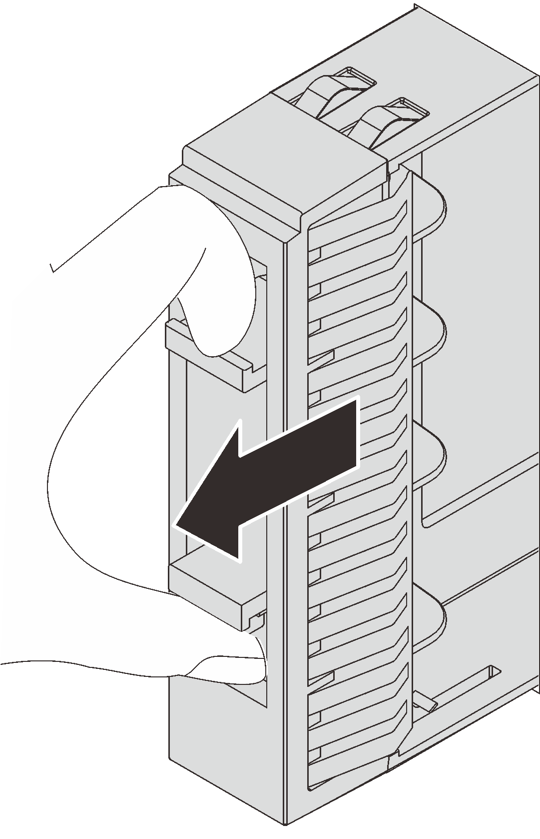 2.5-inch drive filler removal