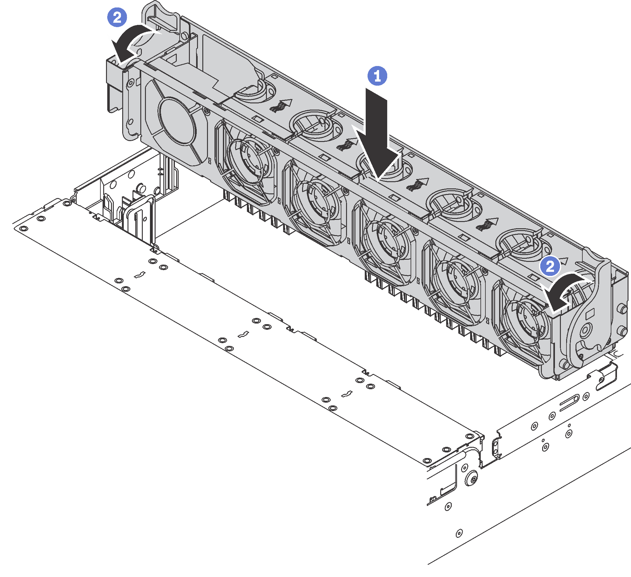 System fan cage installation