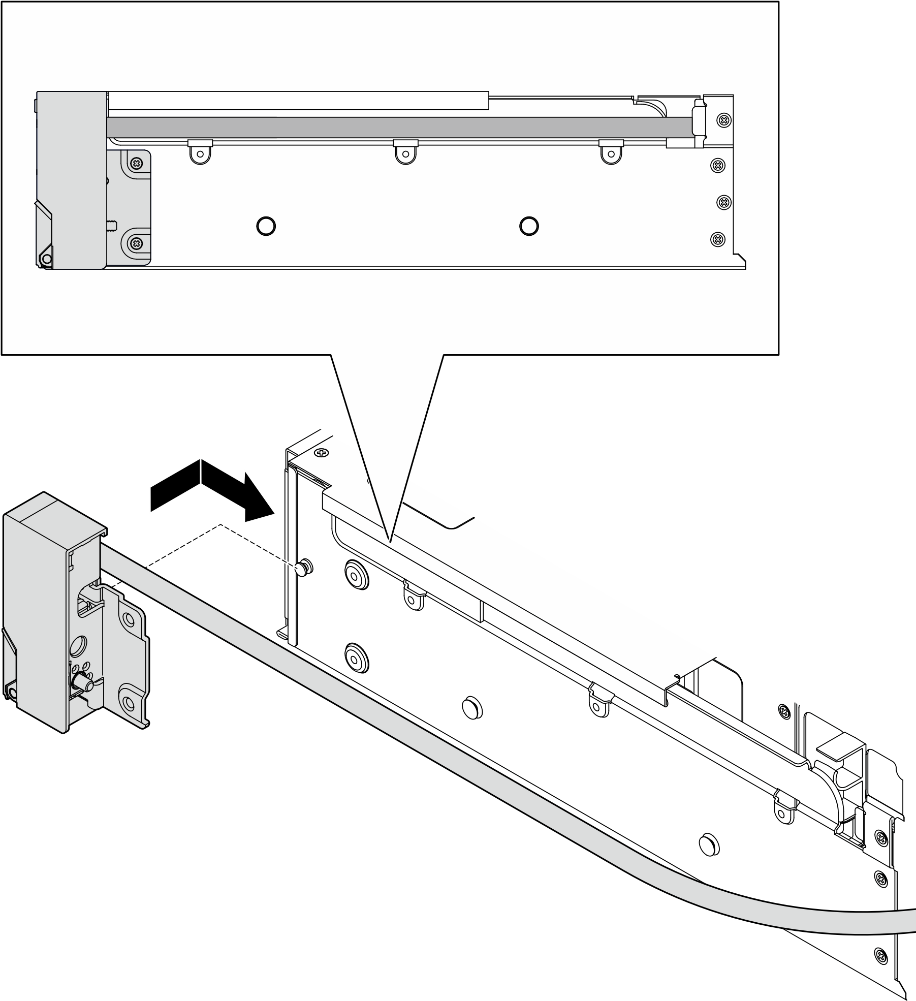 Installing the rack latch