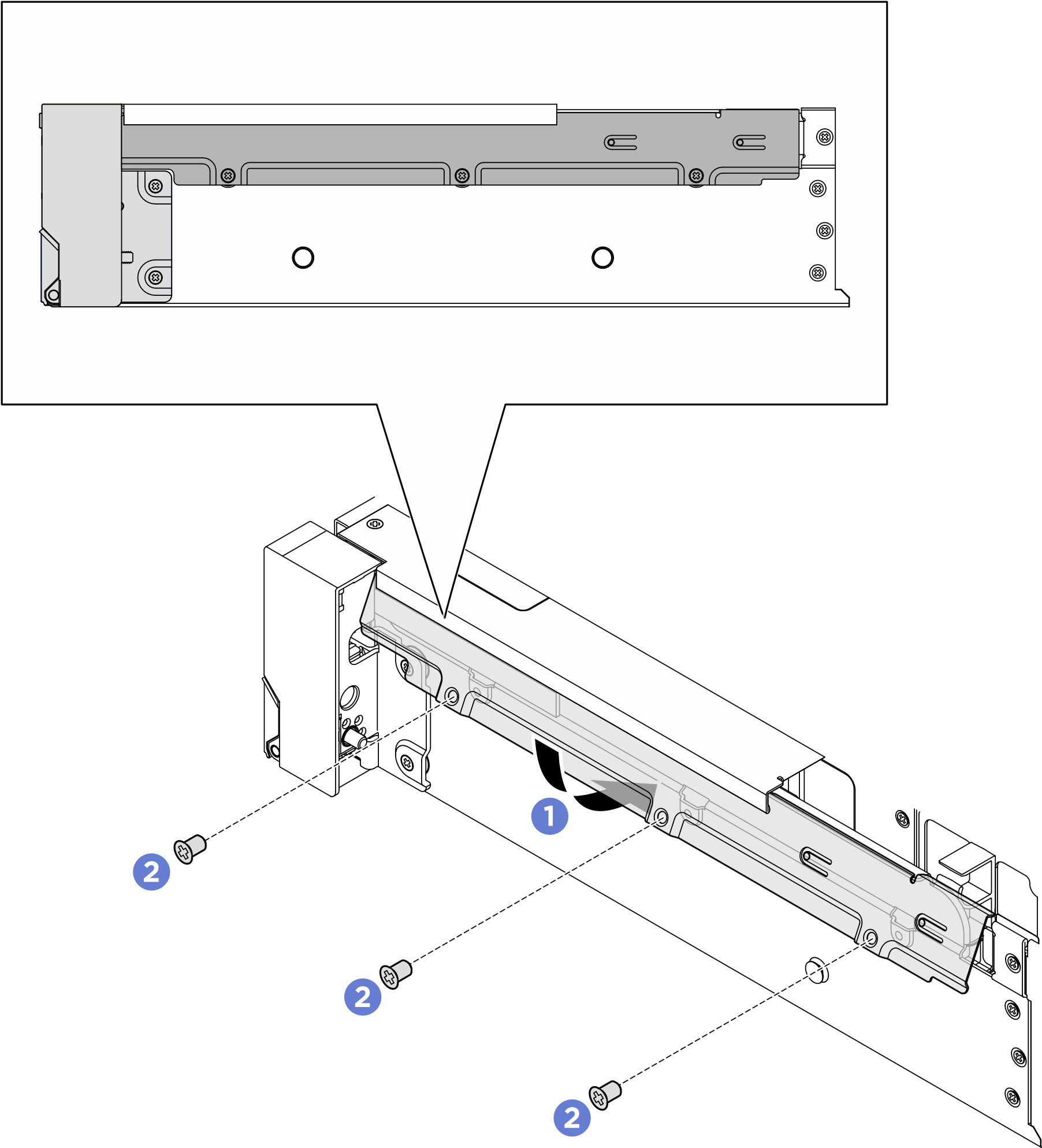 Installing the cable retainer