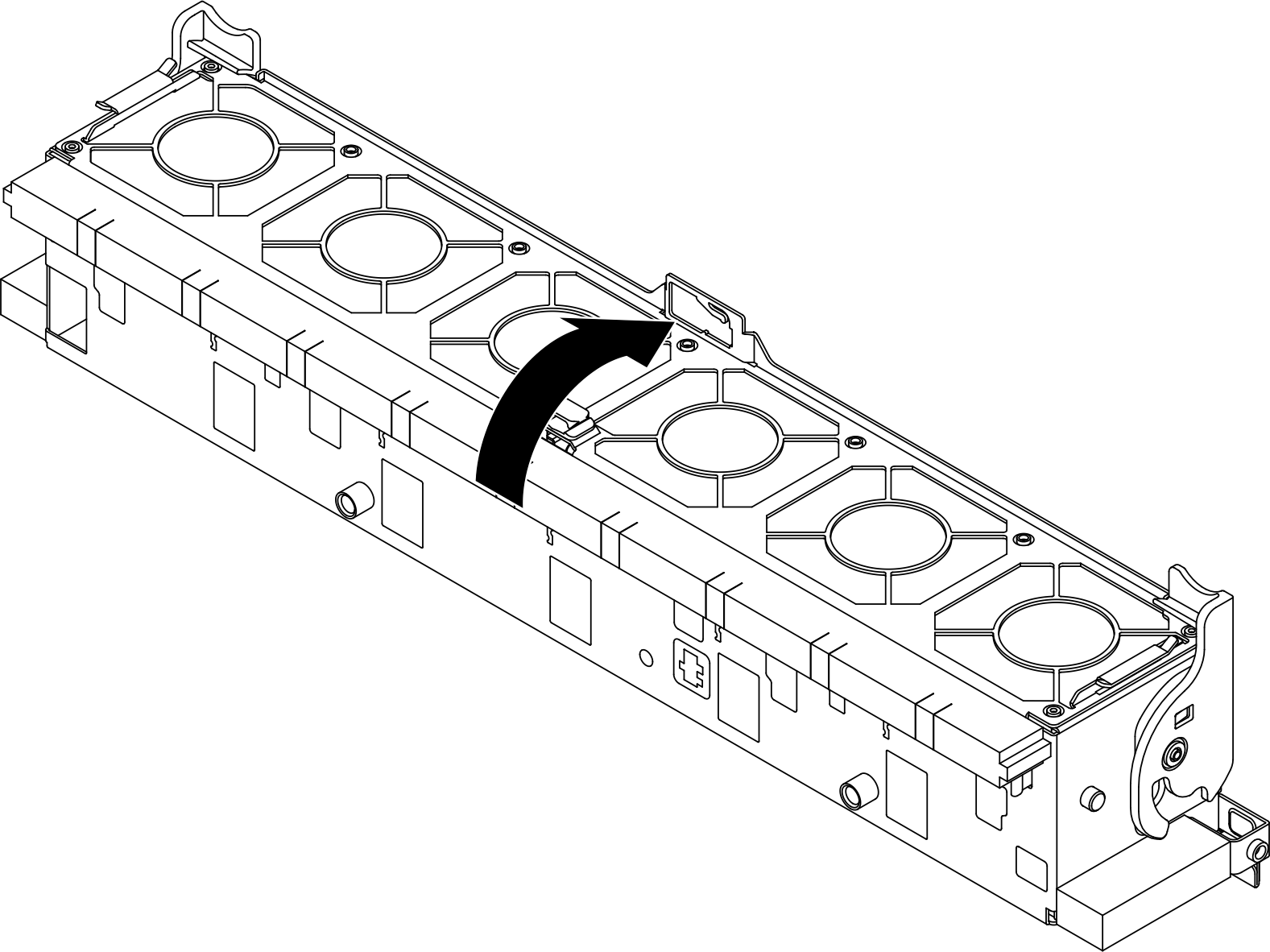 Rotating the fan cage