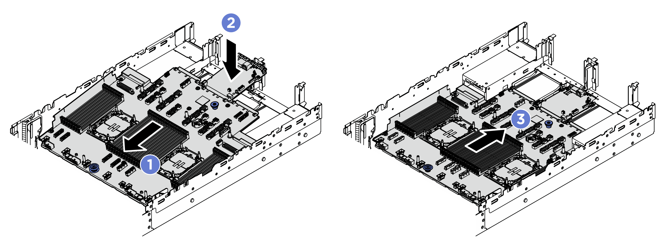 Installing the system board assembly