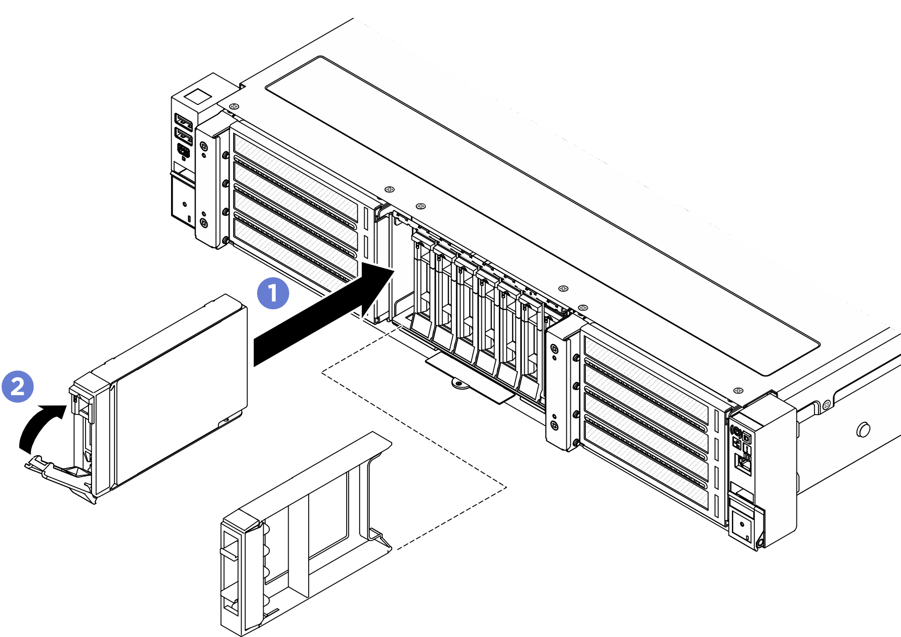 Installing a 2.5-inch hot-swap drive