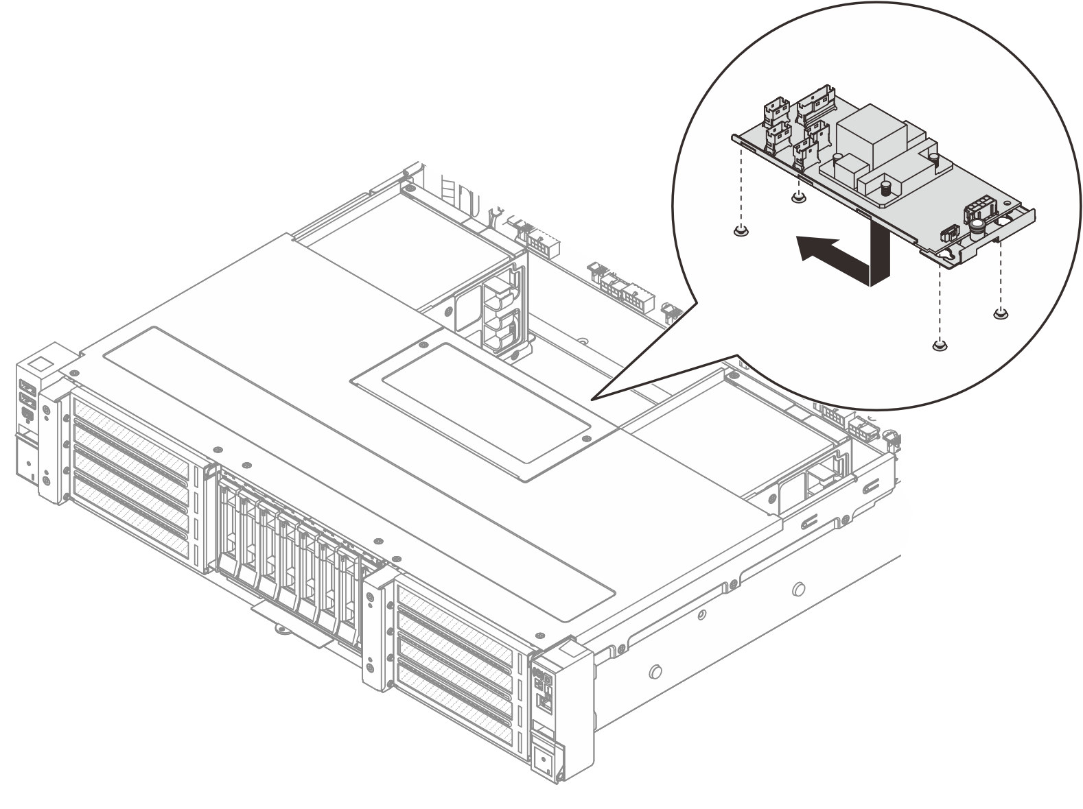 Internal CFF adapter installation