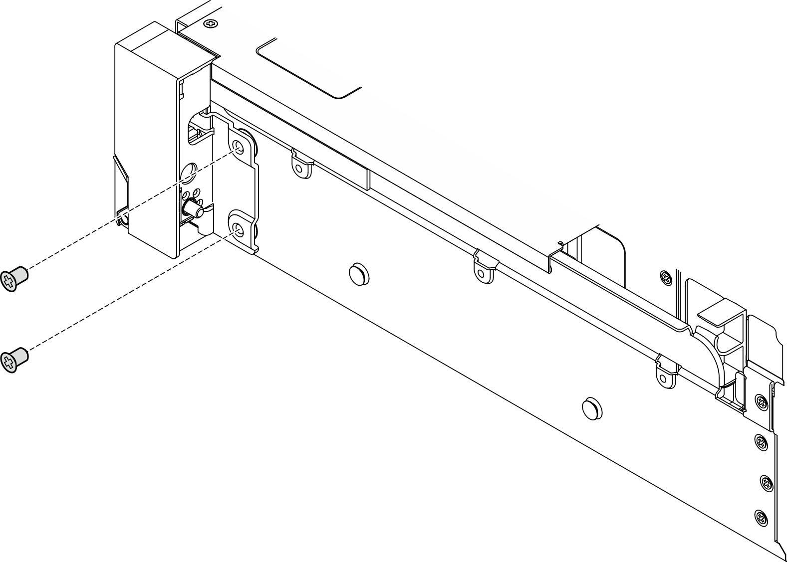 Removing the screws
