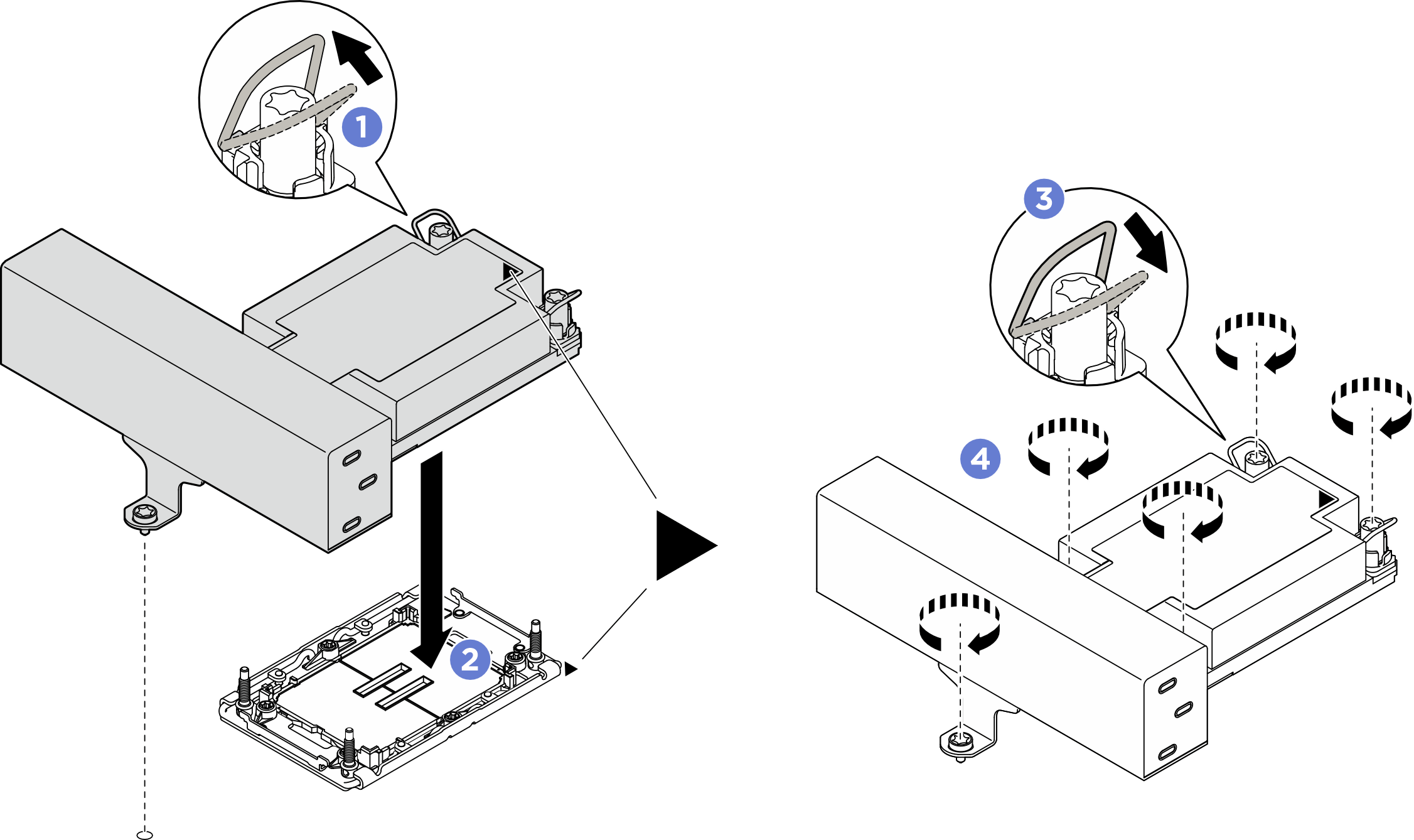 Installing a 1U T-shape performance PHM