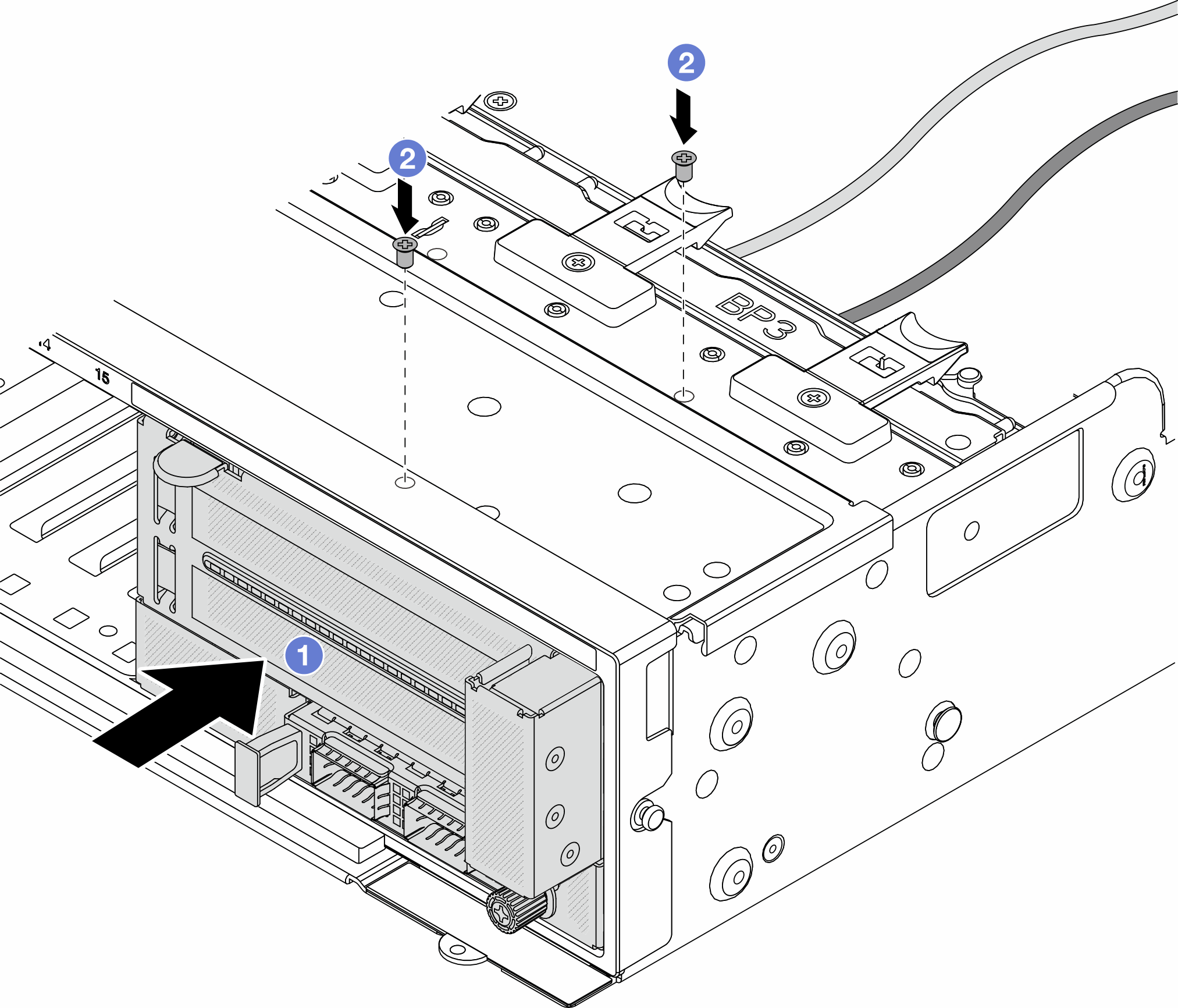 Installing the front adapter assembly