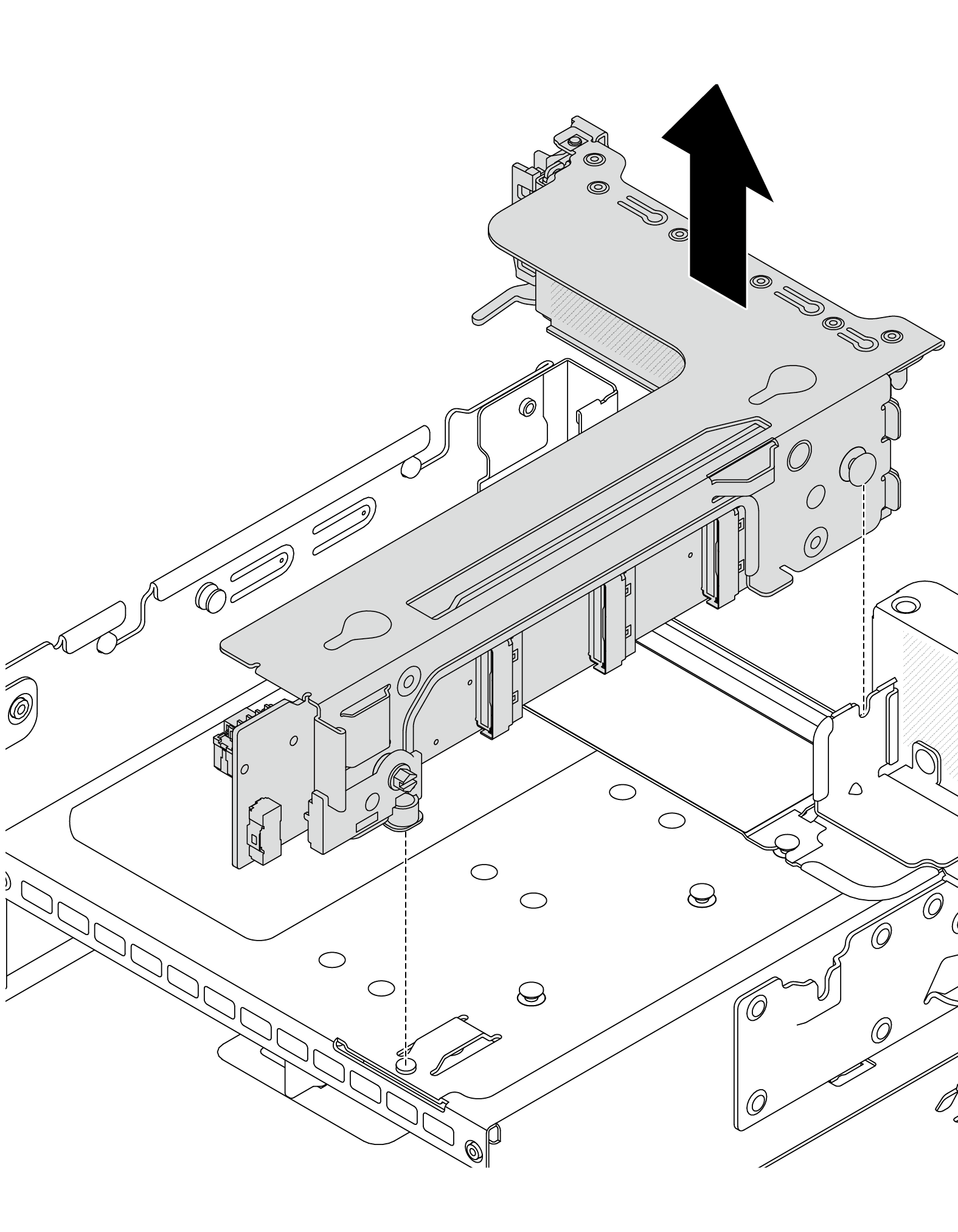 Removing the riser 3 assembly