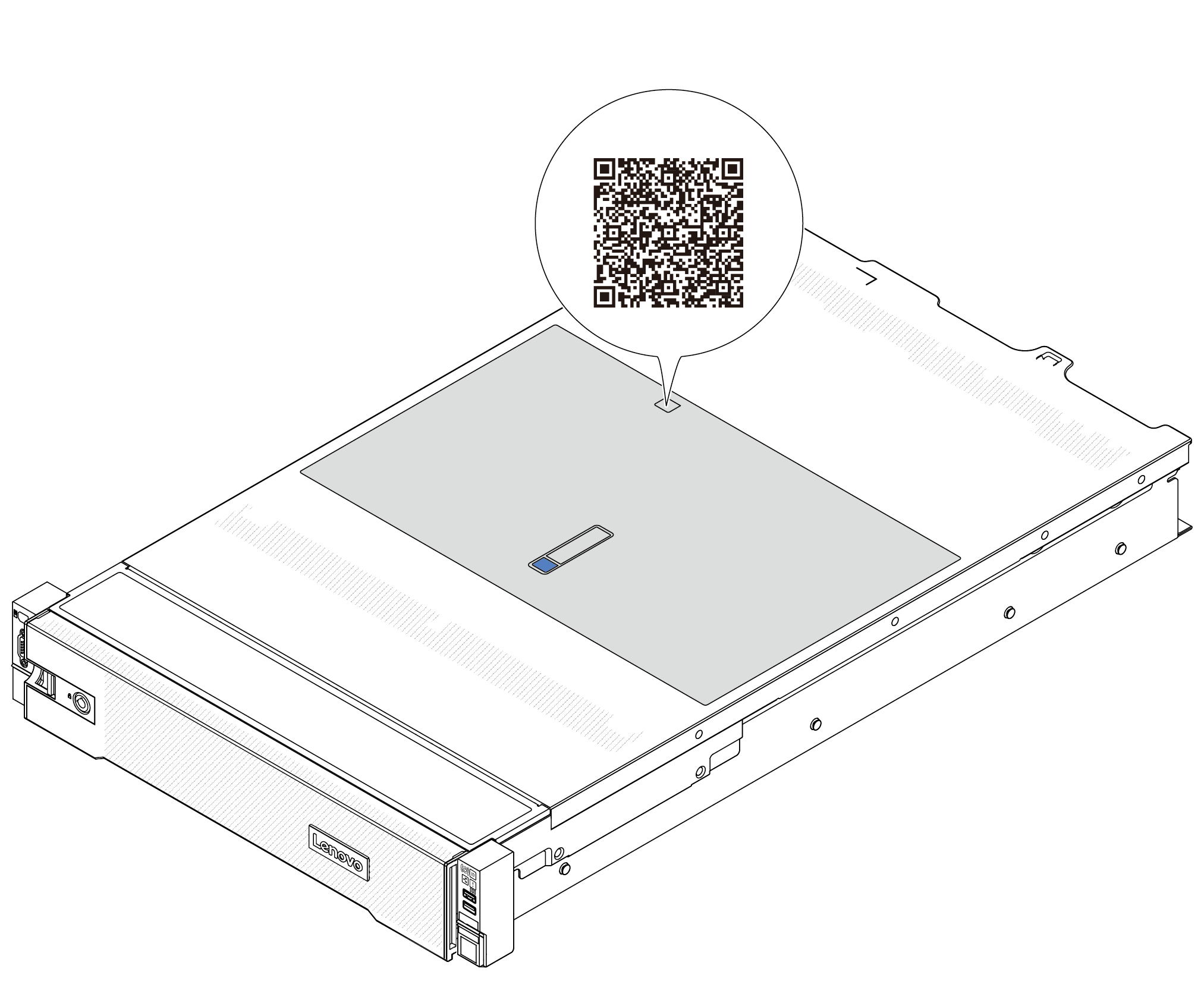 Service label and QR code