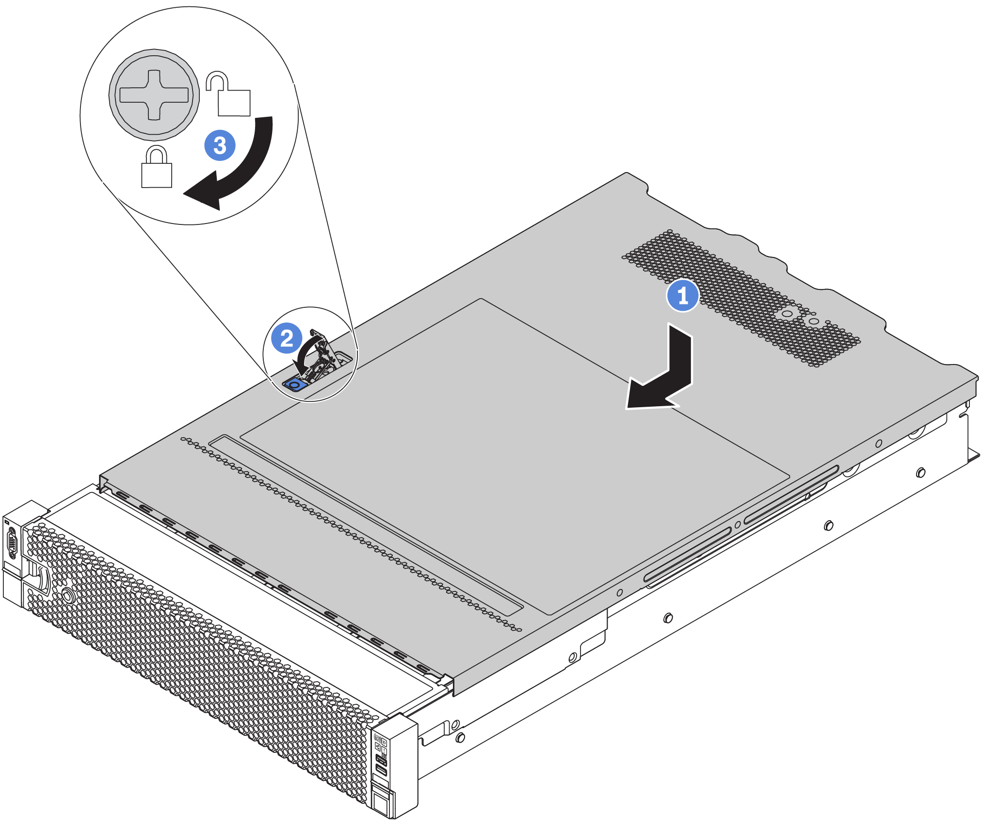 Top cover installation